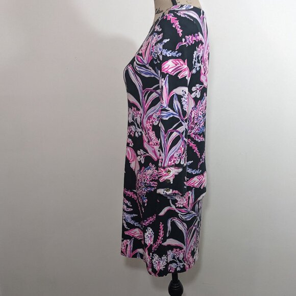 Lilly Pulitzer Onyx Wild Within UPF 50+ Sophie Dress Small Black Pink S - Picture 8 of 13